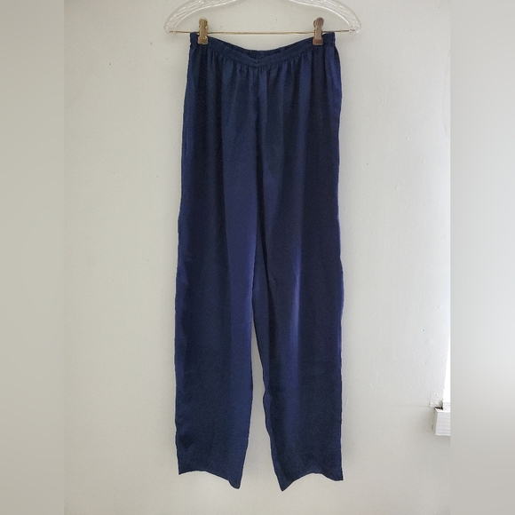 90s Vintage Gold Label Victoria's Secret Satin Floral Pajama Pants & Top… - Picture 7 of 9